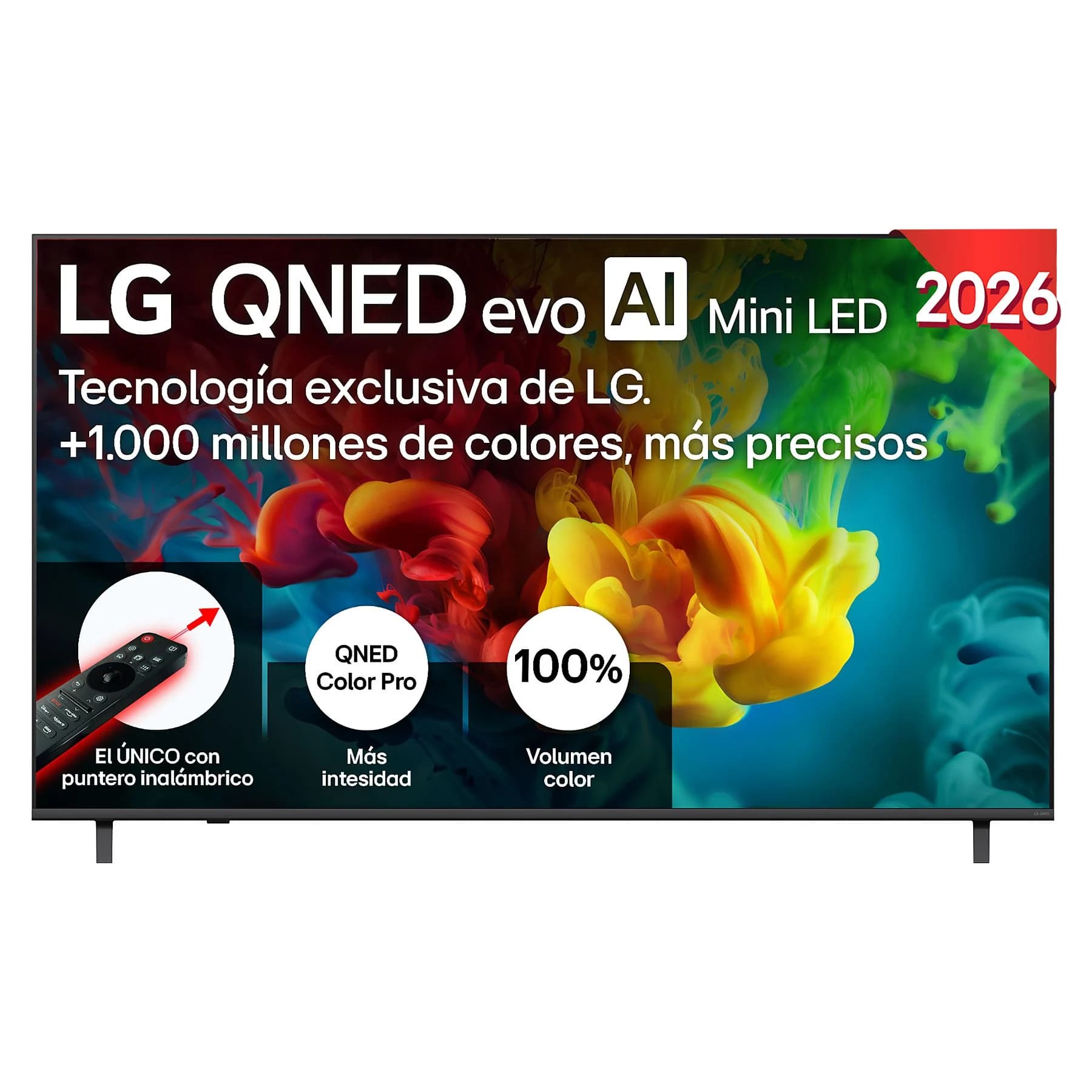 TV QNED Mini LED 75" - LG 75QNED82B6A, UHD 4K, 144 Hz Procesador Inteligente α8 AI Processor 4K Gen3, Smart TV + 150 € Reembolso