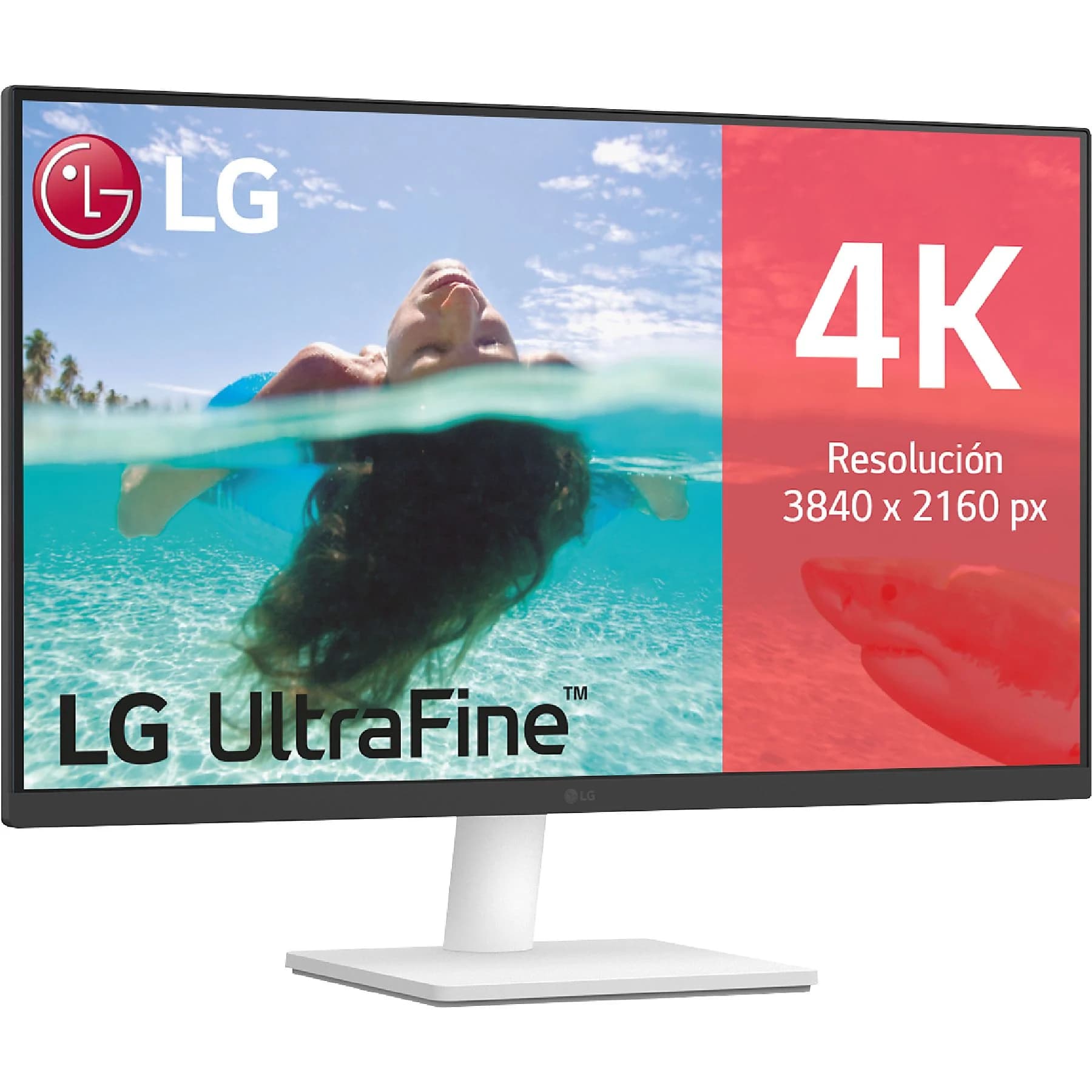 Monitor - LG UltraFine 27US500-W, 27" UHD 4K, 60 Hz, 5 ms, IPS, 2 HDMI, Blanco