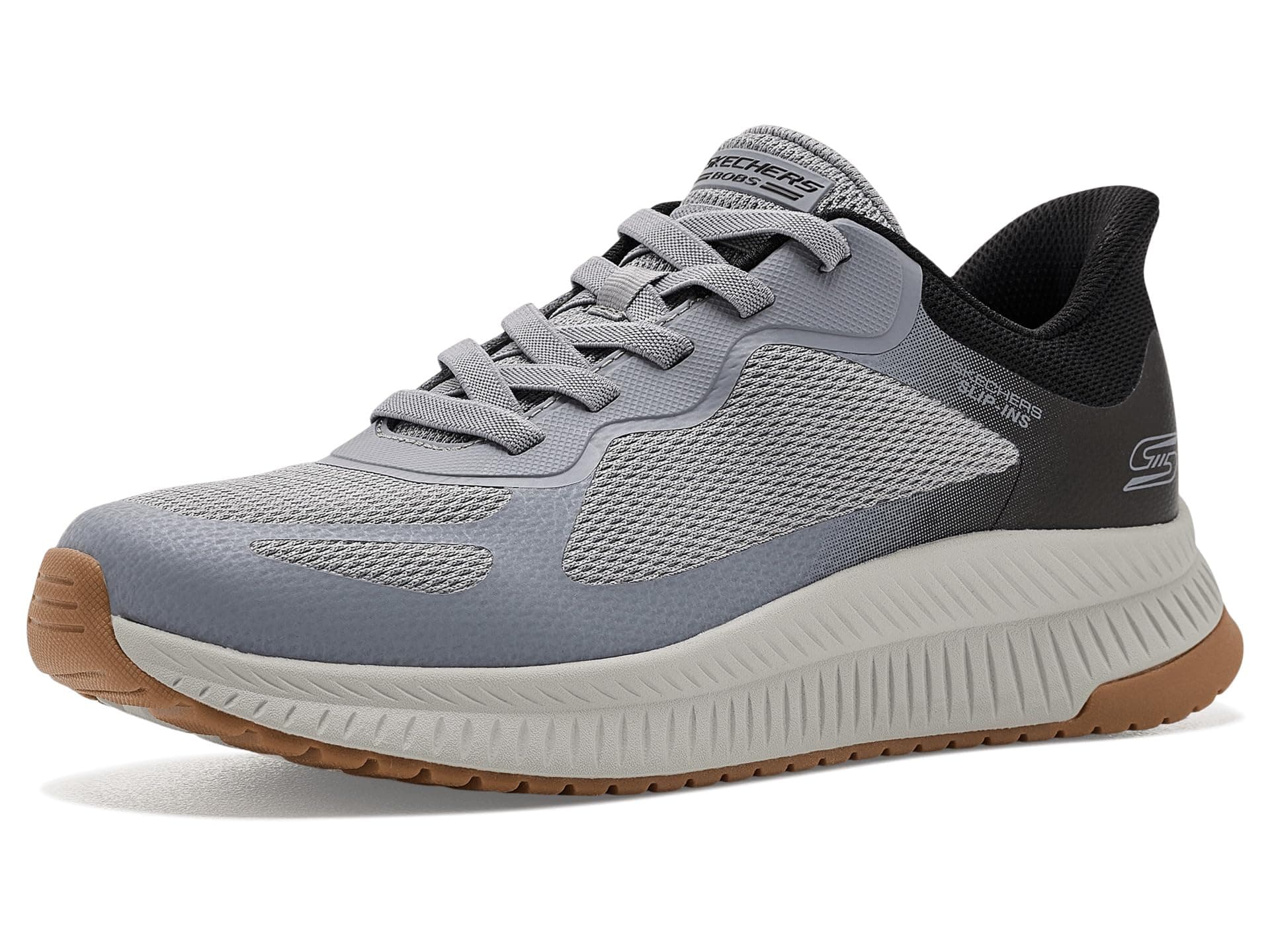 Zapatillas para Hombre Skechers Bobs Squad 4 Slip-On (Gray Multi Mesh) -50% - Calzado Fácil Slip-Ins, Memory Foam, Lavables