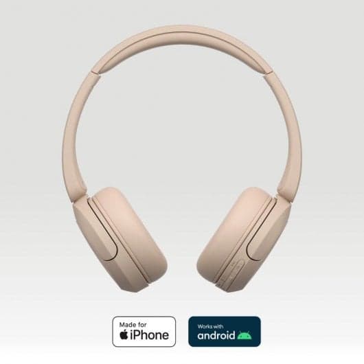Sony WH-CH520 Auriculares Bluetooth Crema.