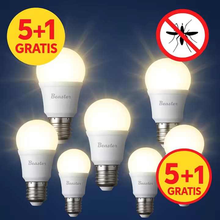 Pack de 6 Bombillas Antimosquitos WIOHAIR (LED E27 11W)