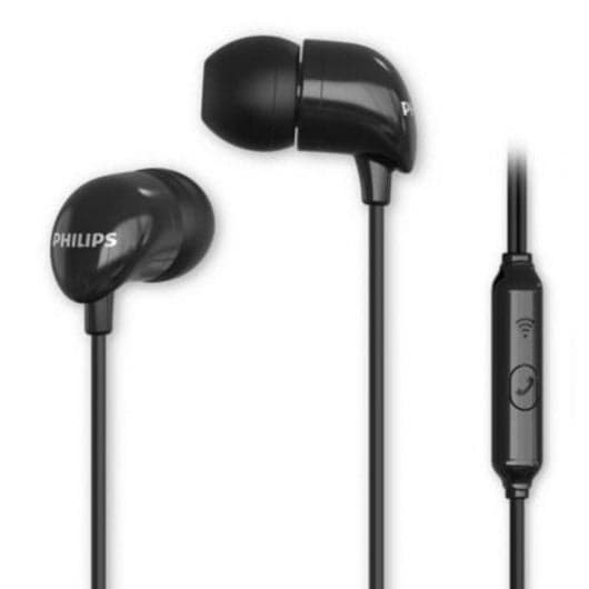 Auriculares Philips con cable Jack 3.5, micrófono y ajuste intruauditivo negros