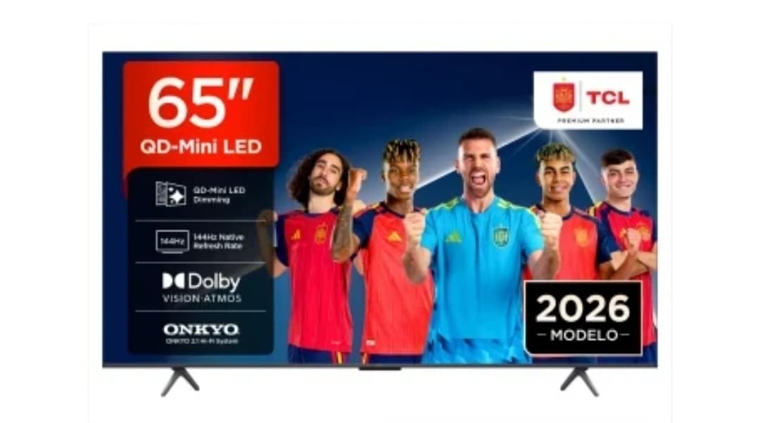 Smart TV MiniLED 65" TCL 65P8L con IA, 4K UHD, 144 Hz, HDR10+, HLG, HDR10, Dolby Vision, Dolby Atmos, DTS:X, 2026