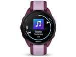 Reloj deportivo - Garmin Forerunner 165 Music, Lila, 20 mm, 1.2" AMOLED, 4 GB, Garmin Pay, Control inteligente