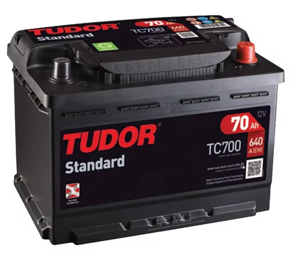 Tudor TC700 Batería de Coche 70Ah 640A - Gama Standard