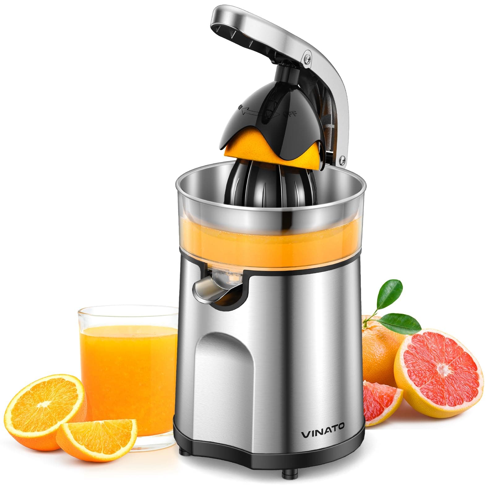 Exprimidor de Naranjas Eléctrico VINATO (Reacondicionado - Como Nuevo)