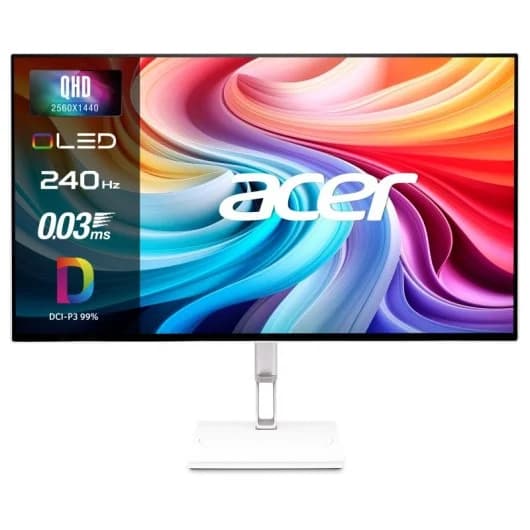 Monitor Acer CE270UXWMIIPPRX 26,5" Quad HD 240Hz QD-OLED Ajuste de altura