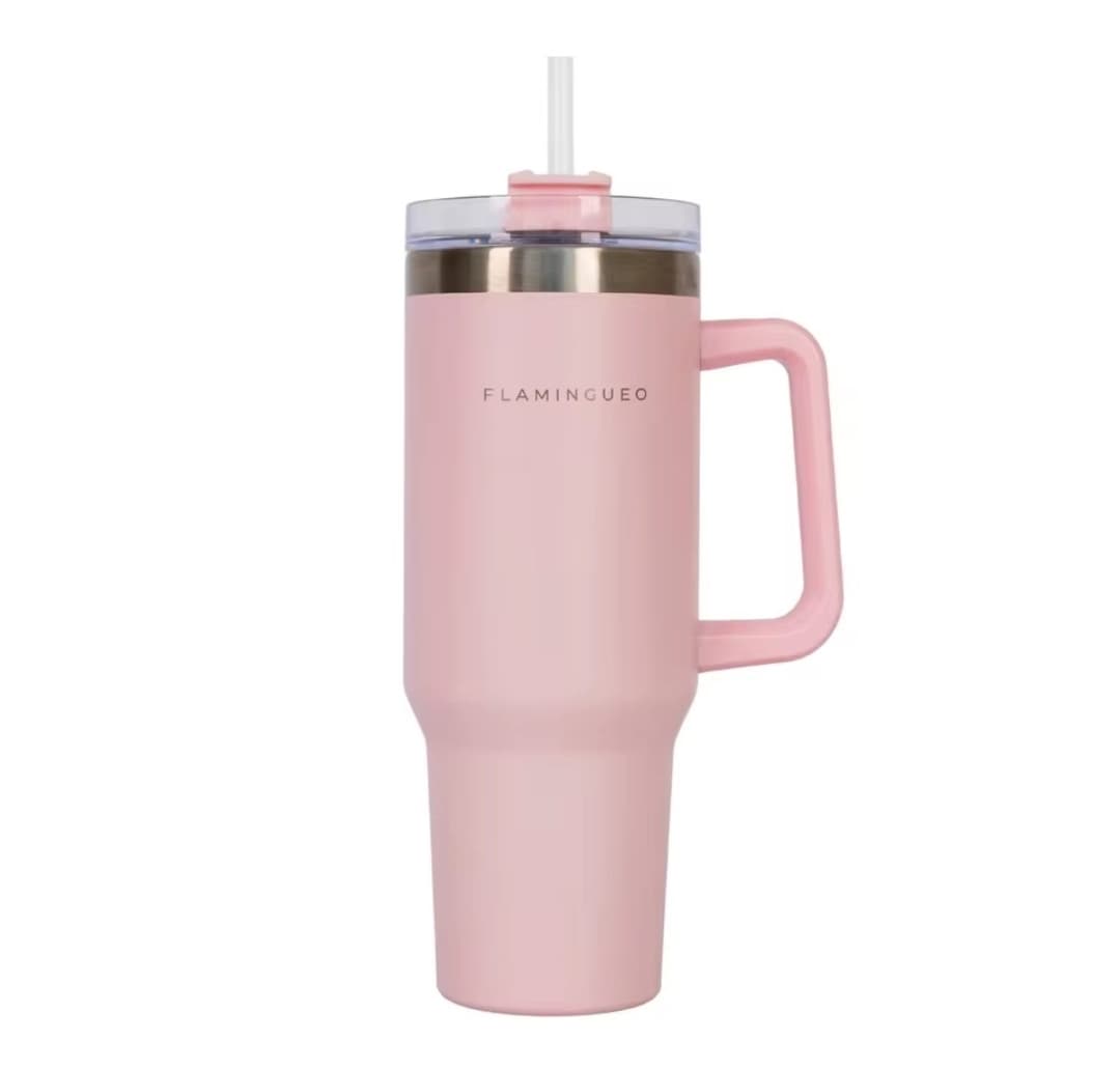 Jarra térmica de acero inoxidable Flamingueo | 1,18 litros | Rosa, azul y beige | Envío gratis desde España