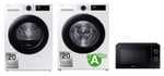 Pack Samsung Secadora 9Kg Inteligencia Artificial DV90DG52A0AEEC + Lavadora 9Kg Ecobubble WW90CGC04DAEEC + Microondas 20L 700W MS20A3010AL