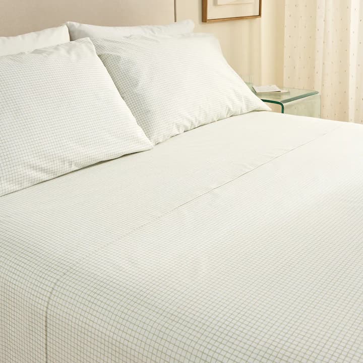 Juego de sábanas algodón Sage Verde Cama 150 cm (También en otras medidas mismo descuento)