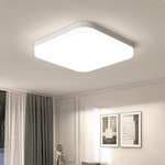 Plafón LED Cuadrado 36W 4000K de 23cm, luz blanca neutra