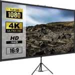 Pantalla de proyector con trípode de 100 pulgadas con soporte 16:9 (Envio desde España)