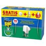 Raid - Difusor Eléctrico Anti Mosquitos com unes y Tigre Aroma com Aplicador y 2 Recâmbios, Blanco, Eucalipto