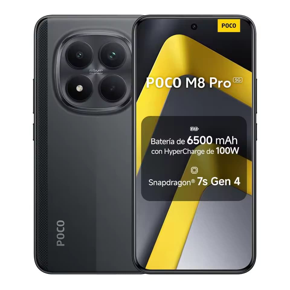 Xiaomi POCO M8 Pro 5G, 12GB+512GB Batería masiva de 6500 mAh (typ) Pantalla AMOLED 1.5K CrystalRes de 6.83", Snapdragon 7s Gen 4