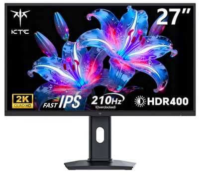 KTC H27T7P-2 Monitor Gaming 27" QHD (2560x1440) IPS Fast, 210Hz (OC), 1ms MPRT, HDR400, 131% sRGB, FreeSync / G-Sync, 400 nits