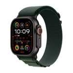 Apple Watch Ultra 2 Gps + Cellular 49mm Caja Titanio Negro Y Correa Verde Oscuro Alpine Loop - Talla L