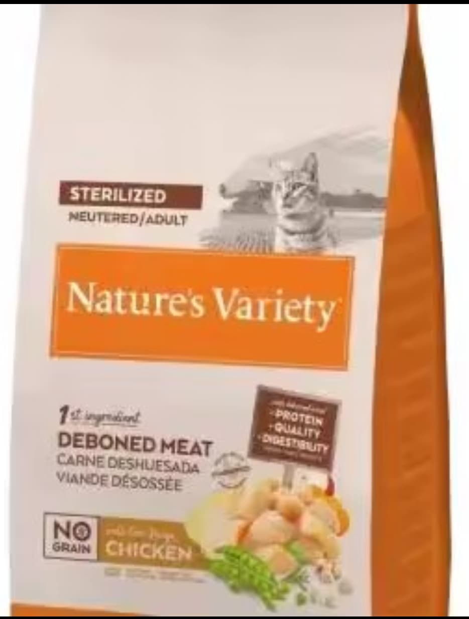 Nature's Variety Sin Cereales Gatos Esterilizados 7Kg