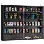 HOMCOM Vitrina de Pared con Estantes Ajustables y 2 Puertas 80x9,5x60 cm Negro