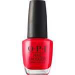 OPI Nail Laquer - Esmalte Uñas Duración de Hasta 7 Días, Efecto Manicura Profesional, 'Cajun Shrimp' Rojo anaranjado - 15 ml