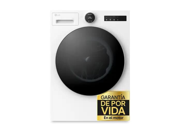 Lavadora carga frontal - LG F4X7013TWS, 13 kg, 1400 rpm, 23 programas, TurboWash 360º, Selector LCD, Clase A-40%, Blanco