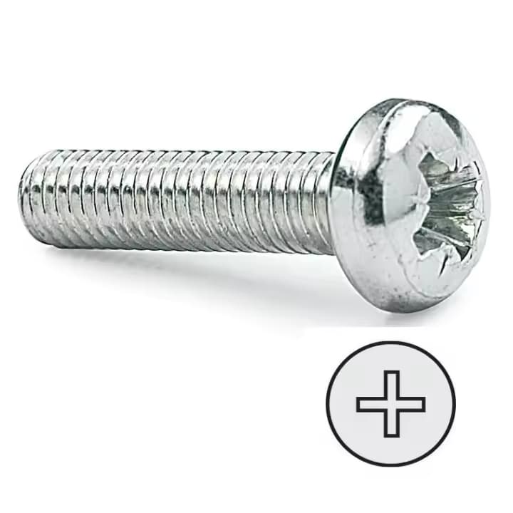 Tornillo rosca metal cabeza alomada din largo 30mm metrica m-5 (caja 500)