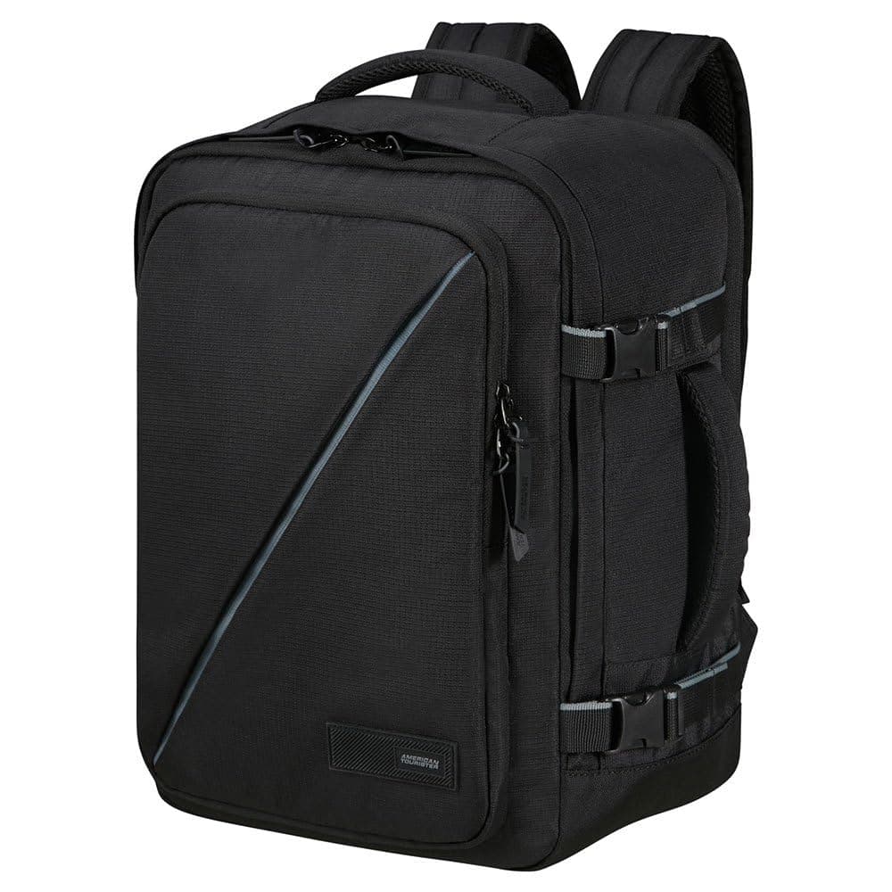 Mochila American Tourister Take2Cabin - Wizz Air/Vueling Bolsa de Cabina 30 x 20 x 40 cm, 26,5 l, 0,60 kg, S/M Bajo Asiento, Negro