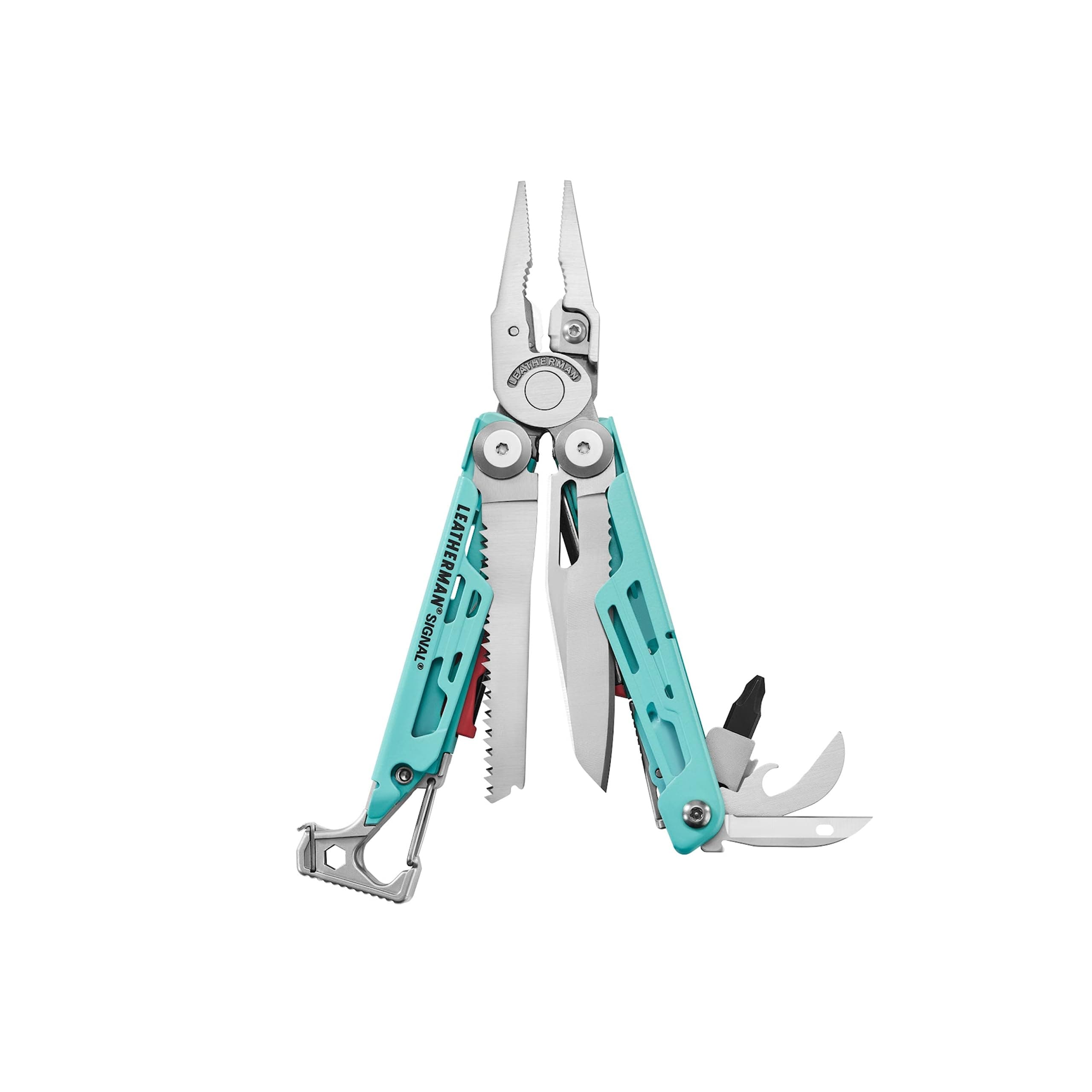 Leatherman Signal Multiherramienta, Azul Claro 19 Herramientas Para Camping y Supervivencia. 25 años de GARANTÍA