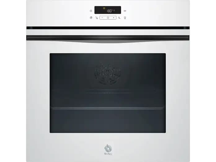 Horno a vapor - Balay 3HD5829B3, Multifunción, Pirolítico, 71 l, Función Freidora de Aire, Control Deslizante, 60 cm, Cristal Blanco