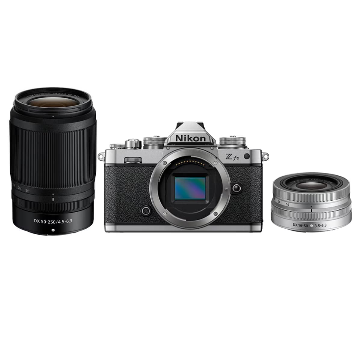 Cámara Evil Nikon Z fc con Objetivos DX 16-50mm VR y DX 50-250 VR Negro / Plata Nikon
