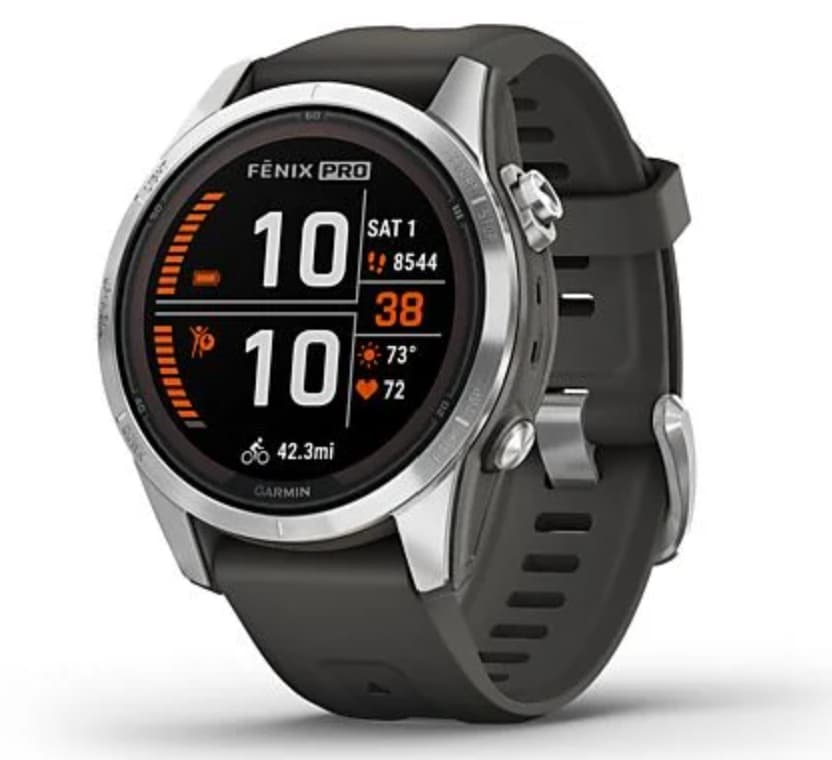 Reloj Garmin Fénix 7S Pro Solar (42mm, Linterna LED, Mapas topográficos, GPS multibanda)