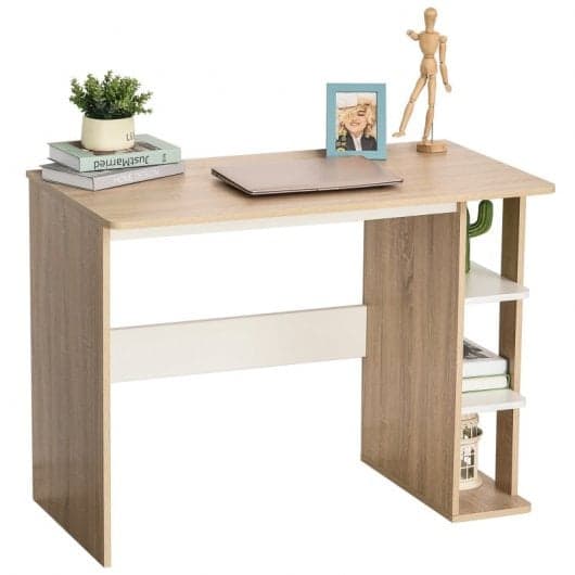 HomCom Escritorio con 3 Estantes 100x55x74cm Madera