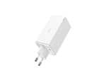 Cargador de pared - Baseus GaN, 100W, Tipo-C y USB, Con cable 100 cm, Carga rápida, Universal, Blanco