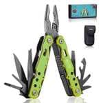 RoverTac 14 en 1 Multitool Cuchillo Alicates Destornilladores Sierra Abrebotellas Perfecto para Camping Senderismo Reparaciones