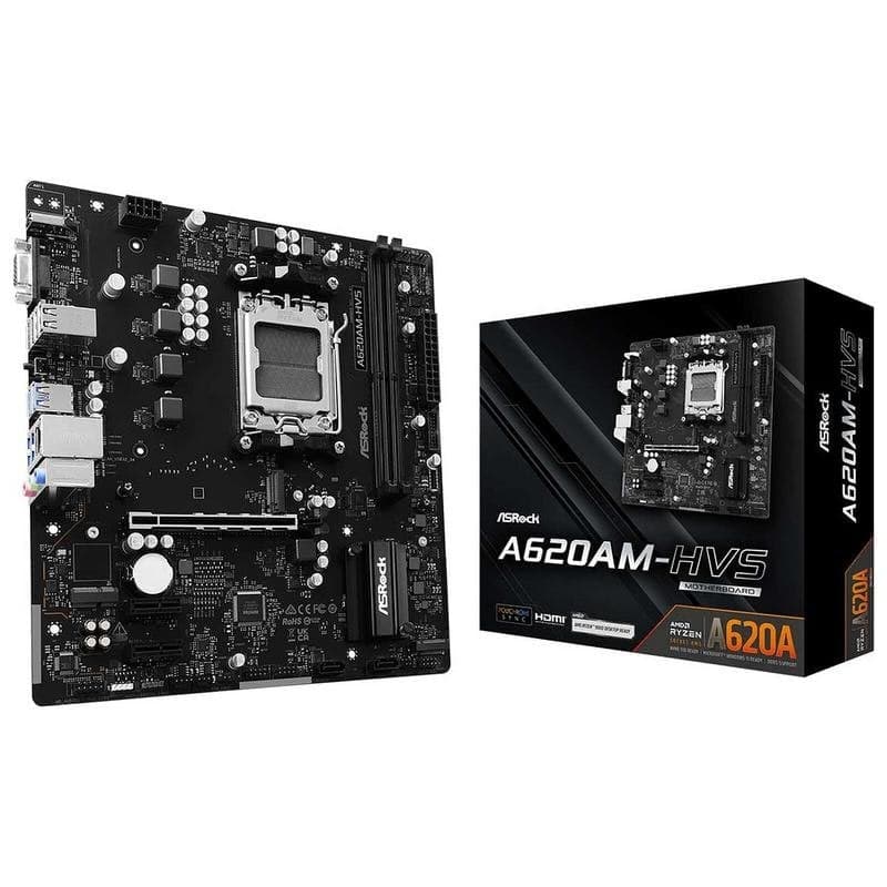 Placa Base ASRock A620M-HVS (AMD Socket AM5 | DDR5 | PCIe 4.0 | Micro-ATX)