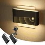 Luz nocturna con detector de movimiento, 2 unidades, luz nocturna regulable, blanco cálido, luz nocturna LED para niños, con sensor.