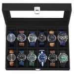 SONGMICS Caja de Relojes con 12 Compartimentos (Envio desde España)