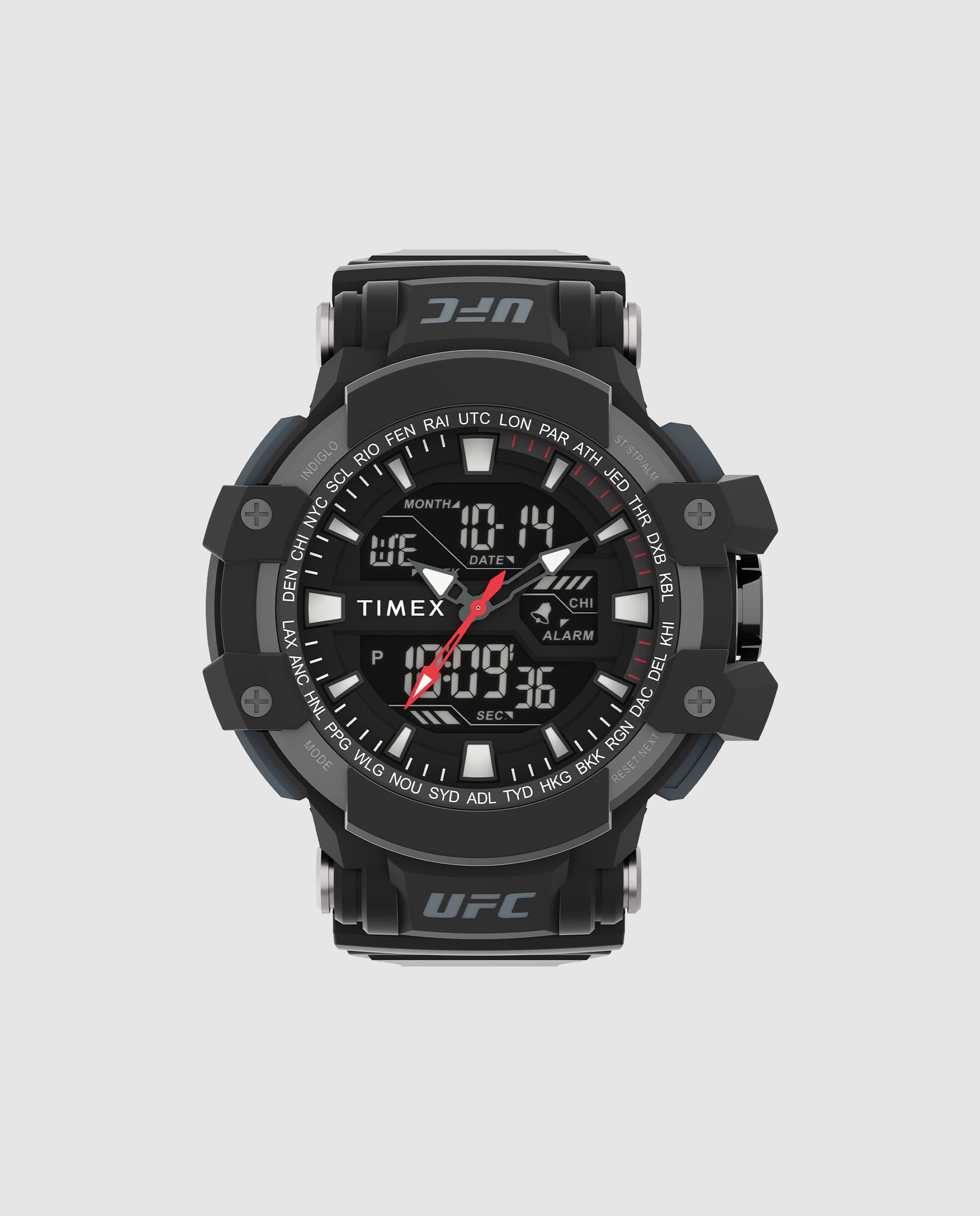 Timex Reloj de hombre ufc colossus tw5m51800 de caucho y correa negra Negro