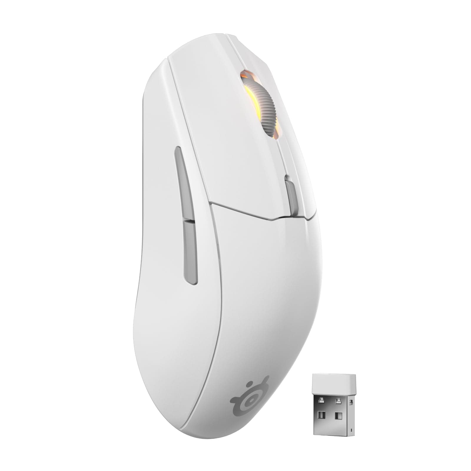 Ratón Gaming SteelSeries Rival 3 Wireless Gen 2 Blanco (TrueMove Air 18000 DPI, 2.4GHz + BT, 60M clics, PTFE 100%, ultrabatería, ligero)