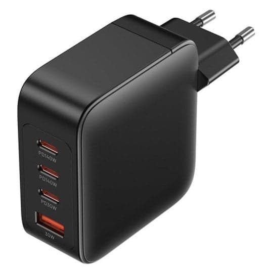 Vention FEIB0-EU Cargador GaN de Pared 4 puertos PD 140W Negro