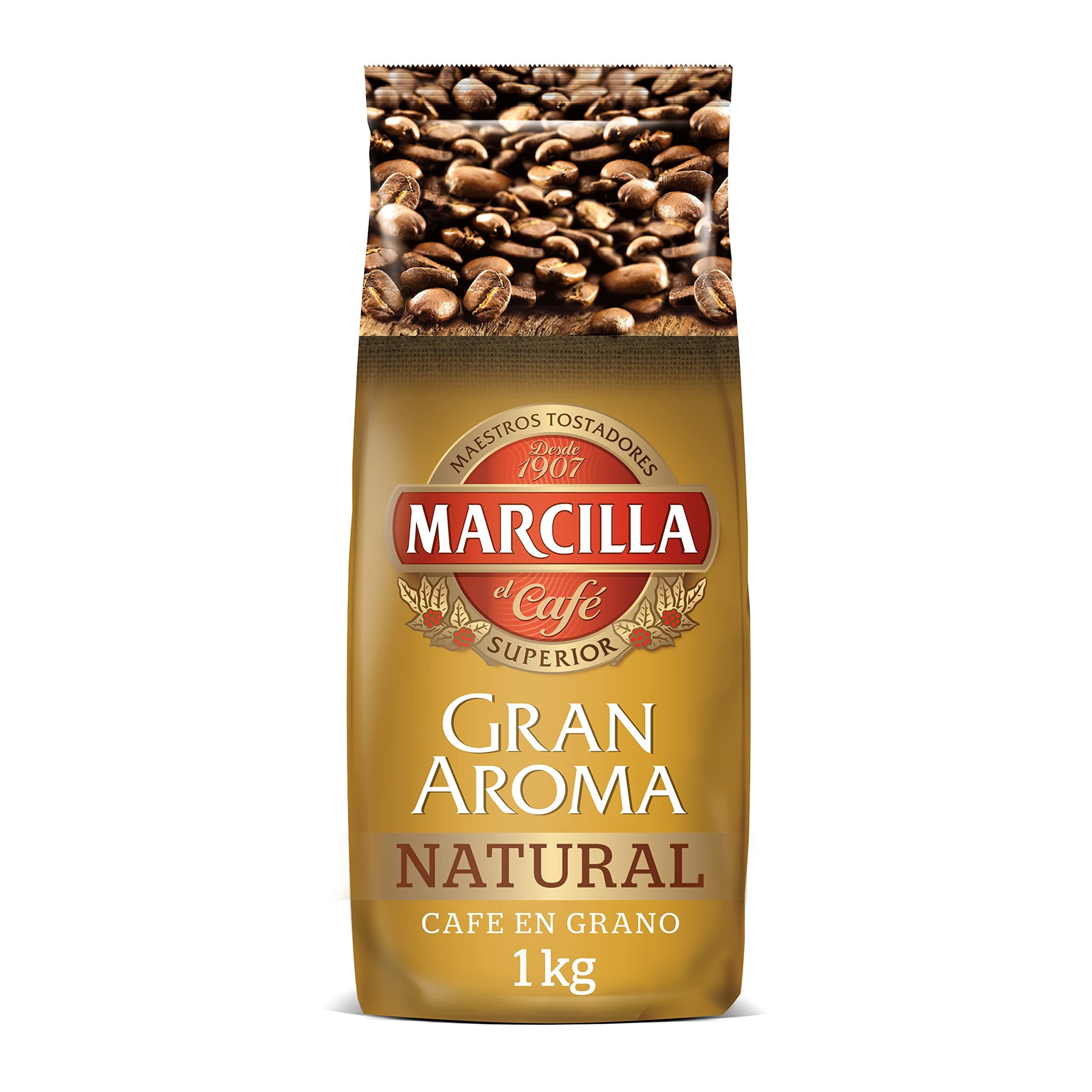 Café en grano Marcilla Gran Aroma Natural 1 kg por solo 14,46€ en Amazon (suscribiéndose)