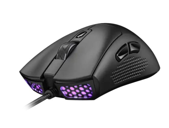 Ratón gaming - ISY IGM-1100, Cable, 7200 dpi, Iluminación LED, Negro
