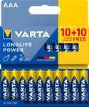 VARTA Longlife Power - Pilas alcalinas AAA (20 Unidades, 1,5 V 5,30€ CON compra recurrente