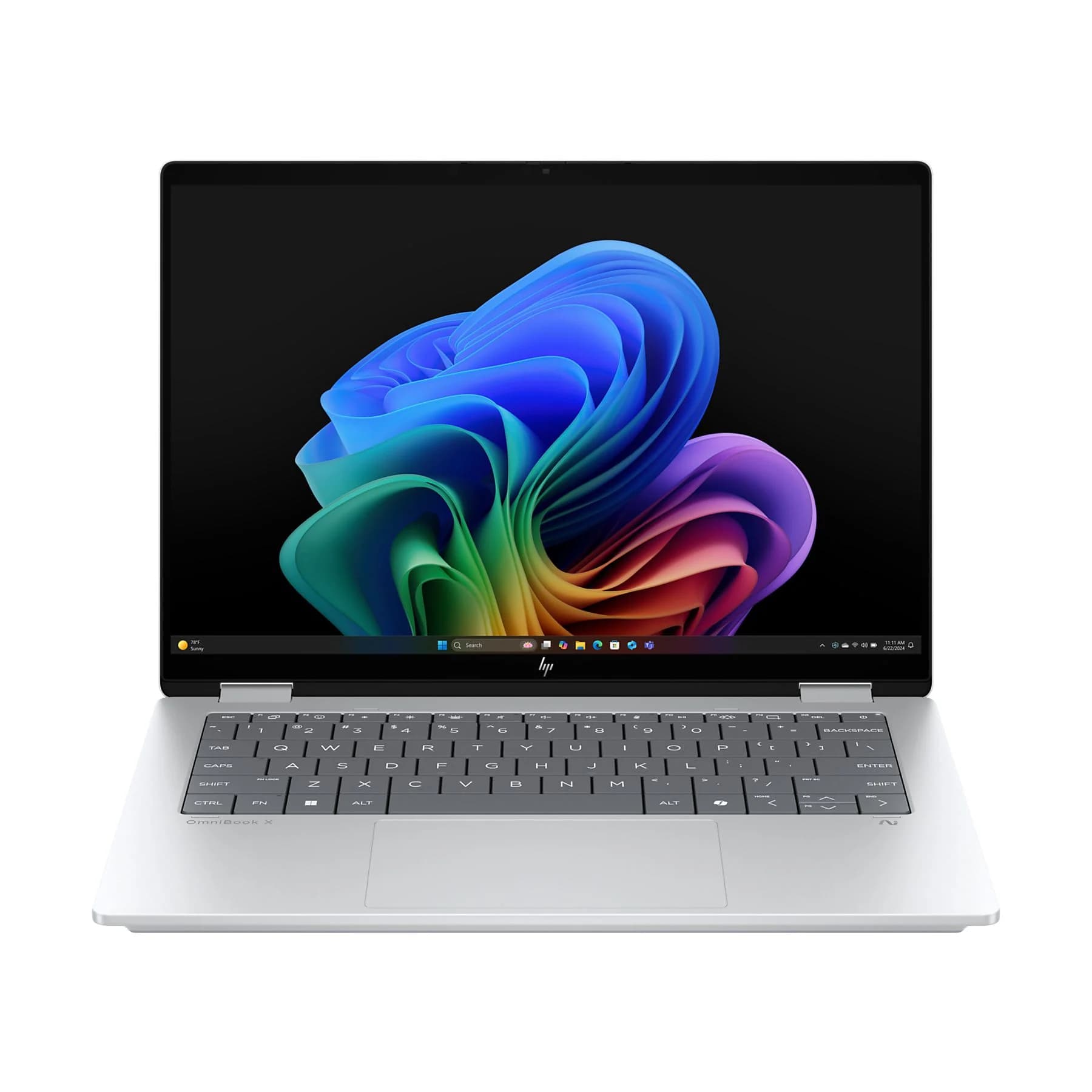 Convertible 2 en 1 - HP OmniBook X 14-fk0002ns Copilot+ PC, 50 TOPS, 14 ", 3K, Ryzen AI 7 350, 32GB RAM, 1TB SSD, AMD Radeon 860M, W11H