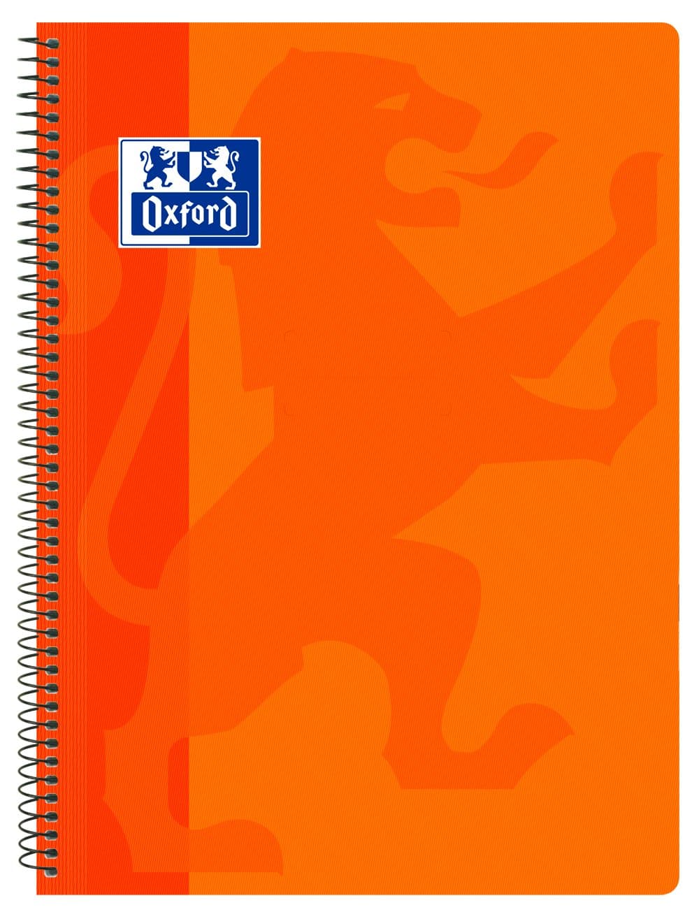 Oxford Caderno A4 (Folio), quadriculado 4x4, capa de plástico, cor laranja