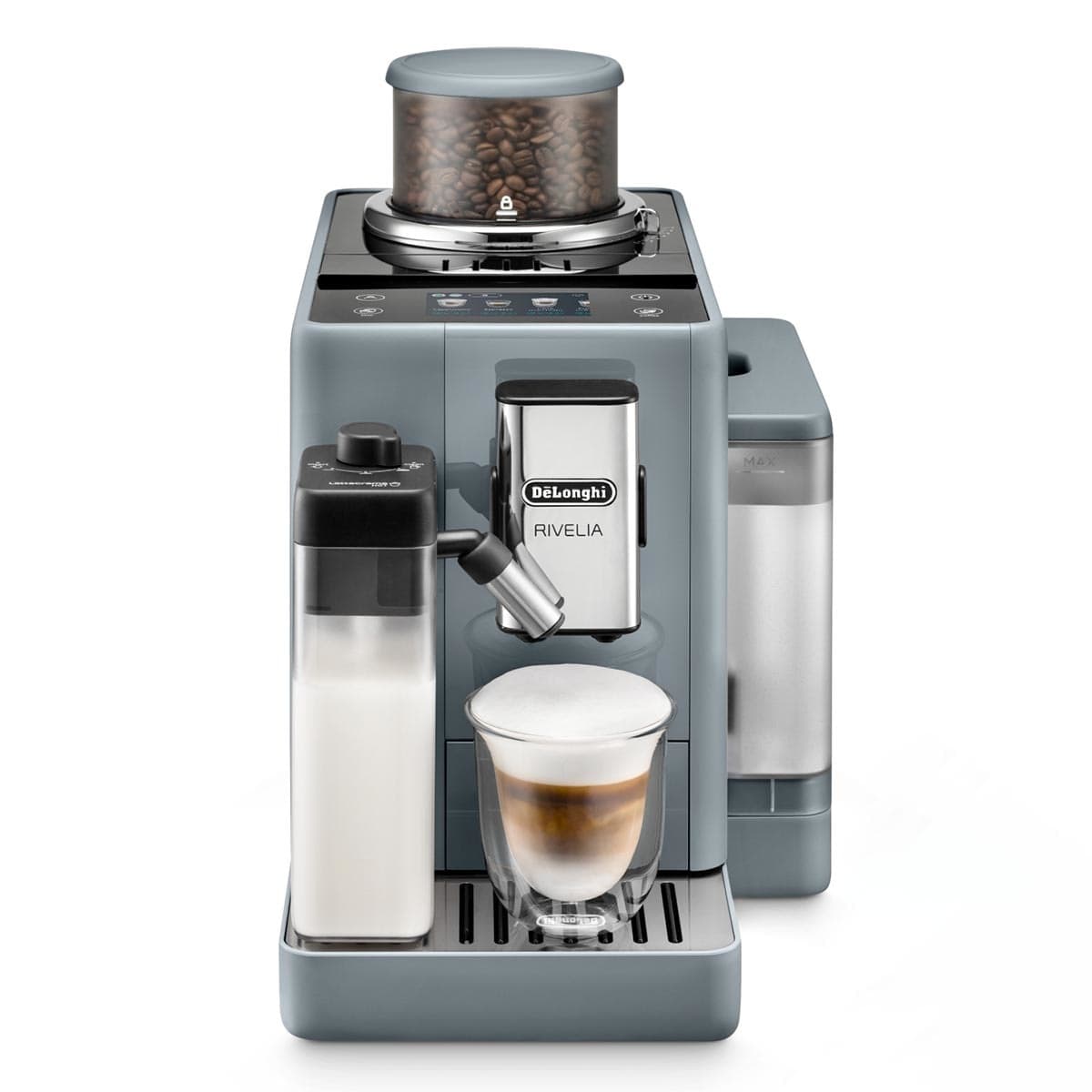 Cafetera Superautomática De´Longhi Rivelia EXAM440.55.G con 2 depósitos de café intercambiables Gris