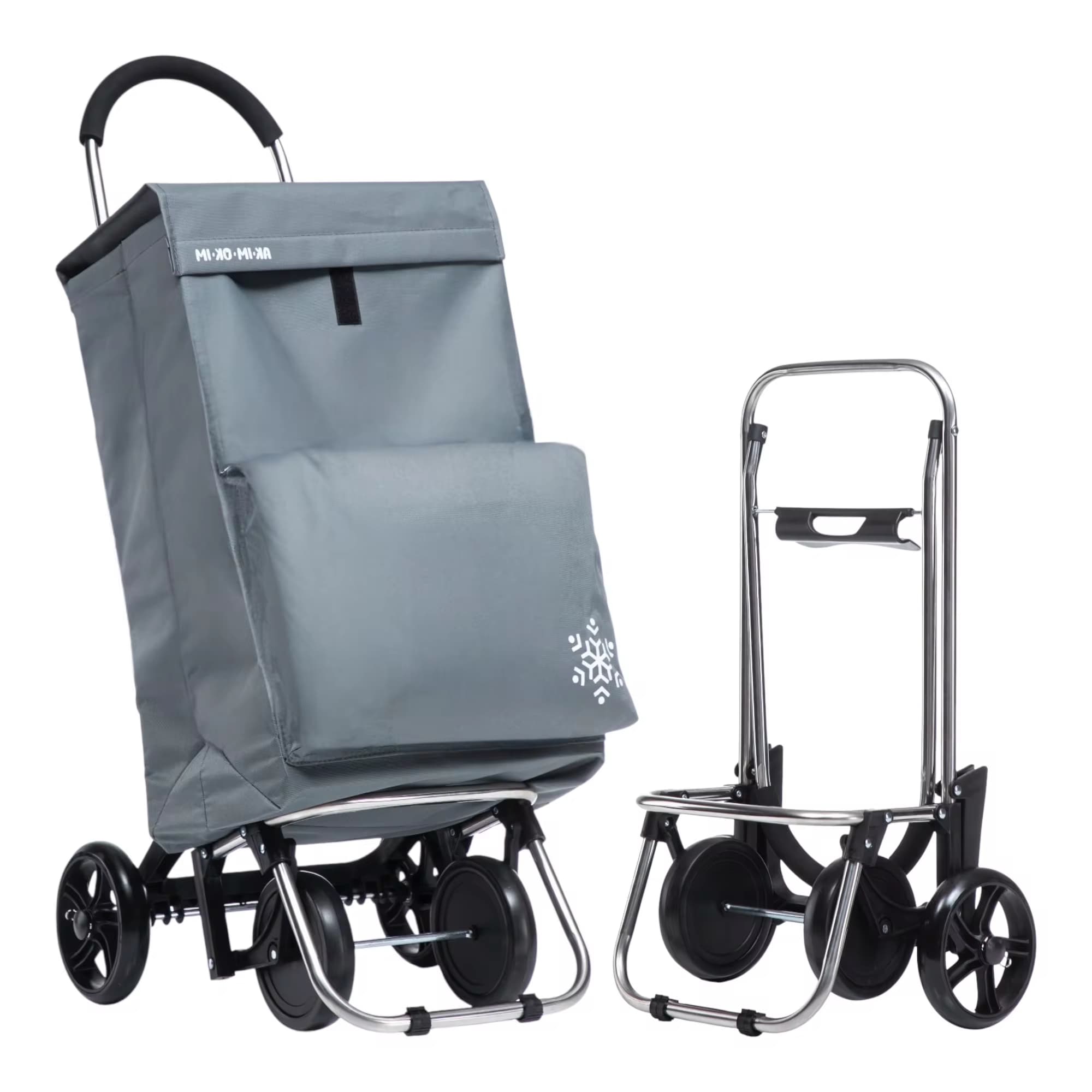 Carrito de Compra Plegable con Bolsa Térmica Impermeable y 4 Ruedas 40L