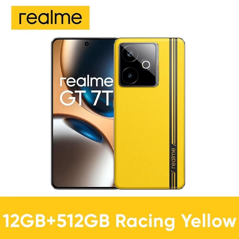 realme GT 7T 12GB512GB 5G MediaTek 8400-MAX Batería Titan de 7000mAh Carga Ultra Rápida de 120W Pantalla de 6.8'' 120Hz Versión EU NFC