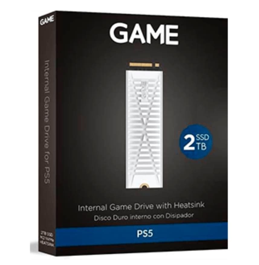 GAME Disco Duro Interno M.2 2TB SSD NVMe con disipador para PS5