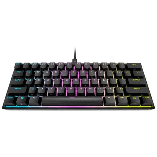 Corsair K65 Mini Teclado Mecánico Gaming RGB Switch Cherry MX Red Negro