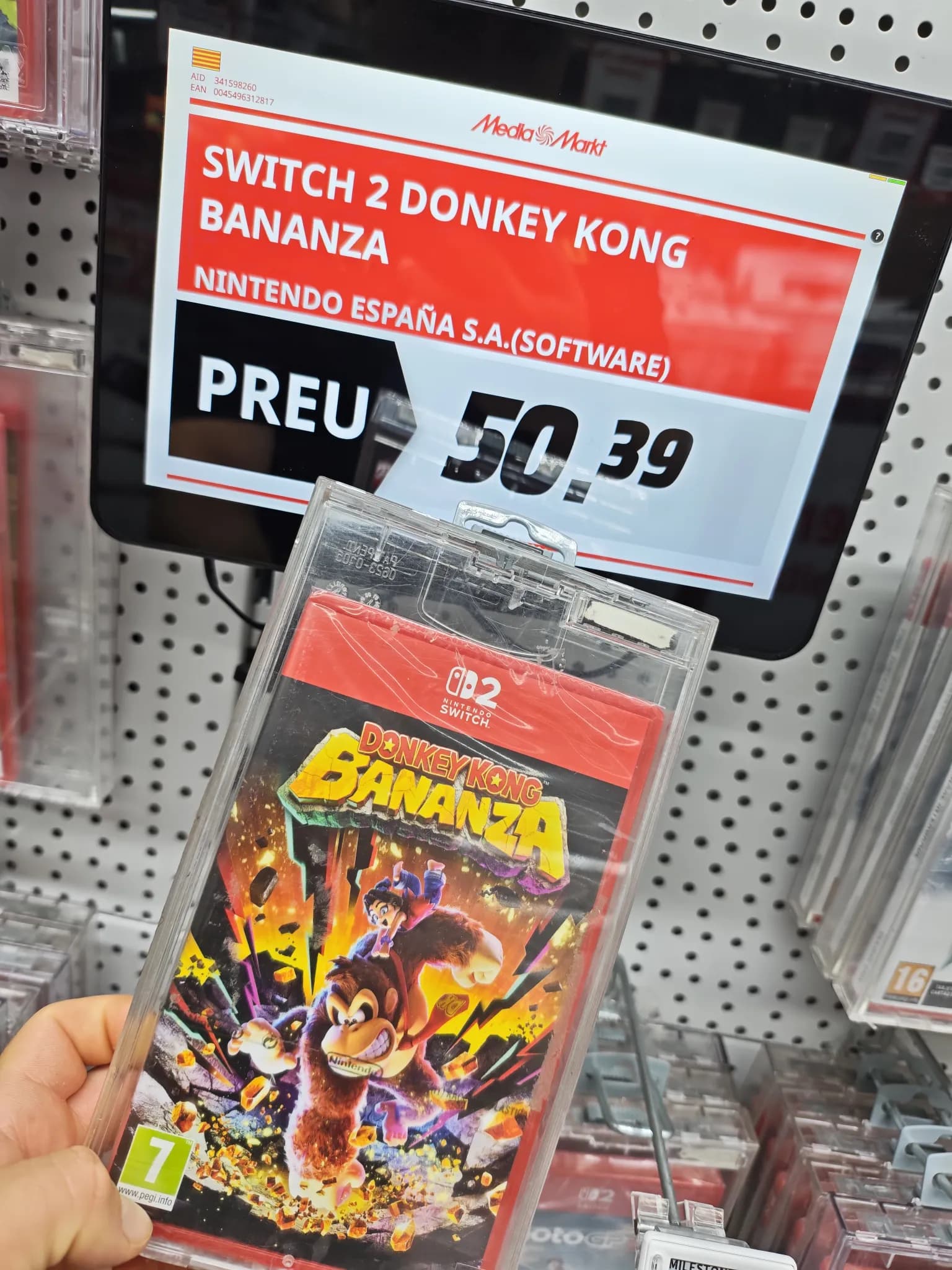 Nintendo Switch 2 Donkey Kong Bananza MediaMarkt plaza Cataluña Barcelona